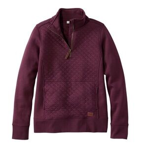 LL Bean Quilted Pullover Quarter Zip